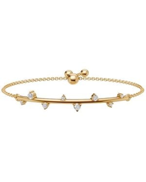 Aya Fine Jewelry Larke Round Lab Grown Diamond Adjustable Bolo Chain Bracelet - Metallic