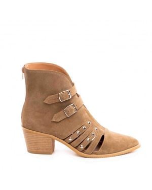 The 5Th Element Neutrals Nova Western Ankle Boots - Brown
