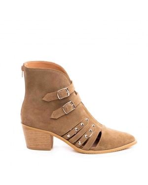 The 5Th Element Neutrals Nova Western Ankle Boots - Brown