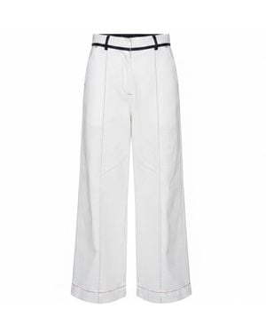 Up-fuse Wide Leg Trousers - White