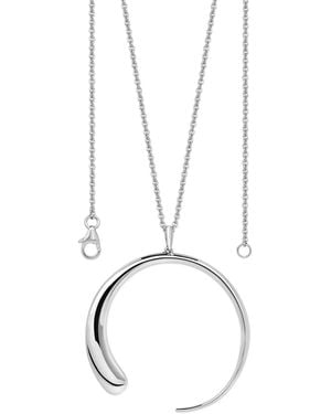 Lucy Quartermaine Solid Sterling Large Luna Pendant - Metallic