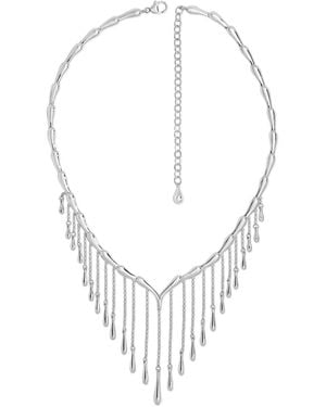 Lucy Quartermaine Solid Sterling Waterfall Necklace - Metallic