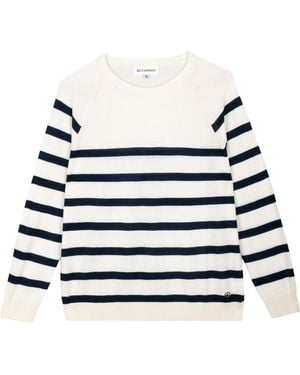 Bel Cashmere Chelsea Cashmere And Silk Stripped - Blue