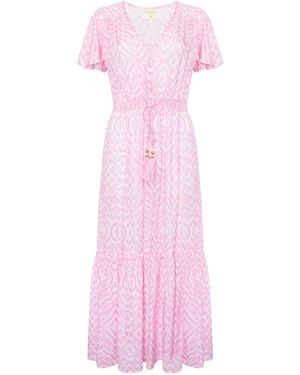Sophia Alexia Shell Zebra Florence Maxi Dress - Pink
