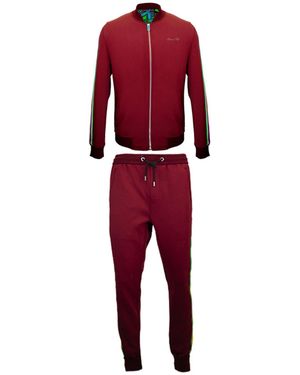 DAVID WEJ Lagos Multi Stripe Track Suit - Red