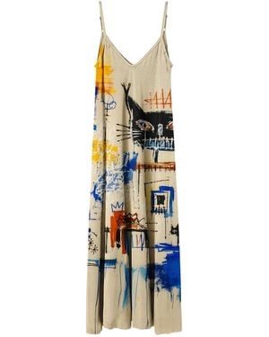 Aloha From Deer Downtown Sketch Maxi Dress - Metallic