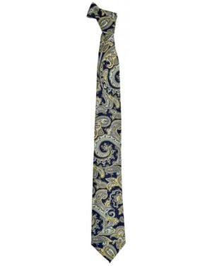 DAVID WEJ Paisley Printed Tie – - Metallic