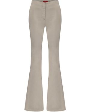 Pcfg Neutrals Linen Blend Shiny Woven Pant - Grey