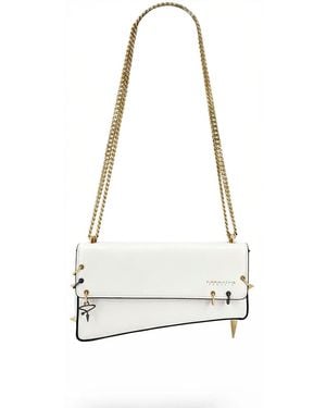 Pimpinicchio New York Asymmetrical Chain Bag - White