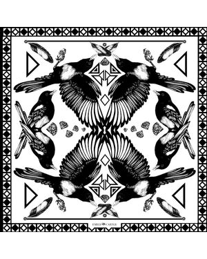 Emily Carter The Mysterious Magpie Scarf - Black