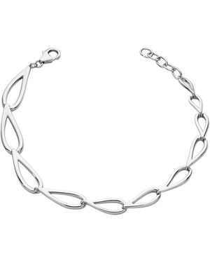 Lucy Quartermaine Solid Sterling Petal Bracelet - Metallic