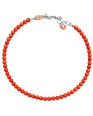 Unaloe Natural Mediterranean Coral Bracelet For – Adjustable Sterling Coral Bead Jewellery - Red
