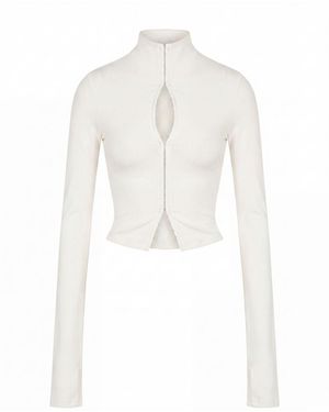 Khéla the Label Bad Decision Long Sleeve Top Off - White