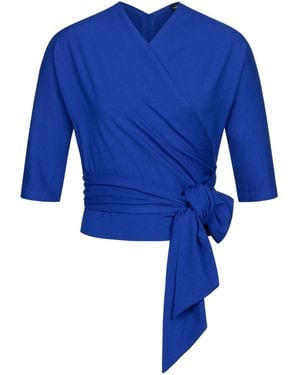 Marianna Déri Royal Wrap Top - Blue