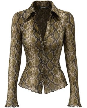 Nocturne Snake Print Shirt - Green