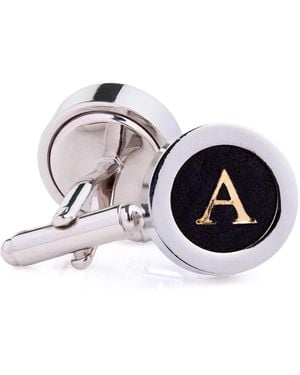 N'damus London Regent Leather Letter Cufflinks - Blue