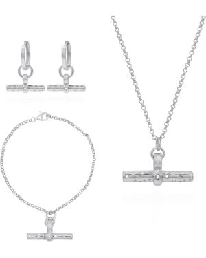 Luna Charles T-Bar Gift Set - White
