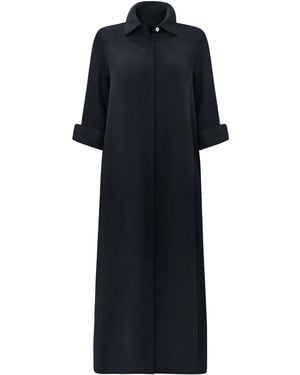 Perlavera Farah Three Quarter Sleeve Length Missy Maxi Dress - Blue