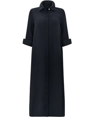 Perlavera Farah Three Quarter Sleeve Length Missy Maxi Dress - Blue