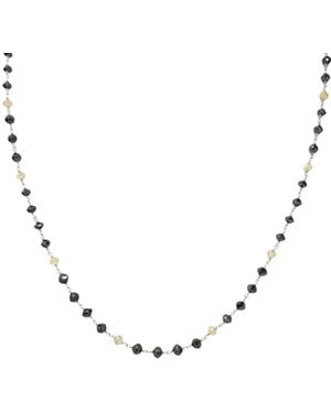 Rahul's Jewels 16" Genuine And Diamond Rosary Necklace - Brown