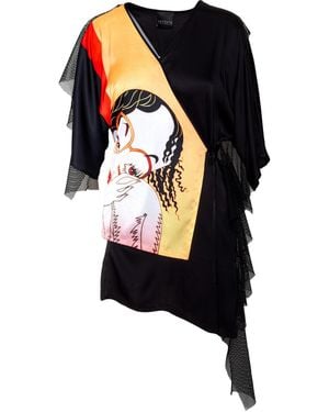 ARTISTA Anni Printed Kimono - Black