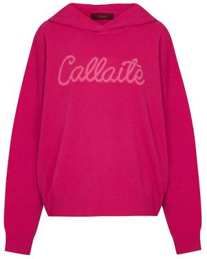 CALLAITE Cashmere Stella Hoodie - Pink