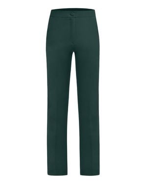 Tia Dorraine Tailored Straight-Leg Pants - Green