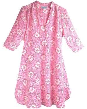Pinkhouse Mustique Silk Decima Dress Sand Dollar - Pink
