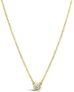 Lutiro Bezel Cz Pendant - Metallic
