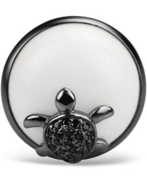Bellus Domina Adjustable Turtle Cocktail Ring - Black