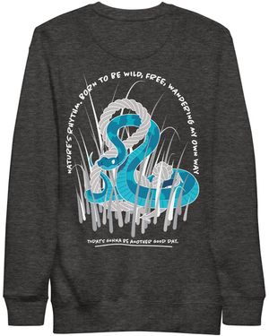 Anchor and Crew Heather Snake Another Good Day Cotton Blend Sweatshirt - Grey