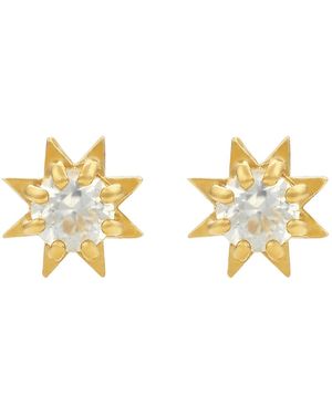 Zoe & Morgan Stella Earrings Zircon - Metallic