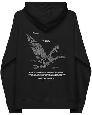 Anchor and Crew Seven You Are Enough X Mental Health Editions Organic Cotton Hoodie - Black