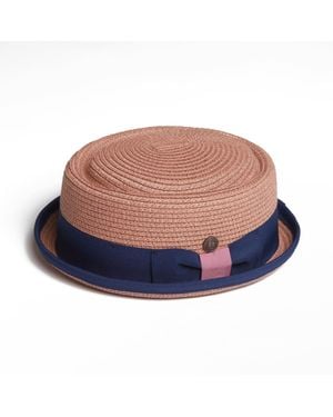 Dasmarca Hats Dasmarca Rico Summer Telescope Crown Lightweight Breathable Rude-Boy Mod Porkpie Hat - Blue