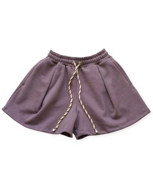 Bradford Row Aphrodite Pleated Shorts - Purple