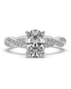 Artisan Designer Oval-Cut Lab Diamond Ring - White
