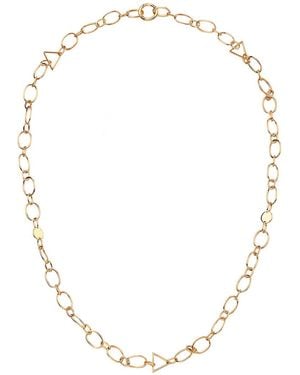 Larisa Beaumont Sovereign Necklace – 14K Charm Chain - Metallic