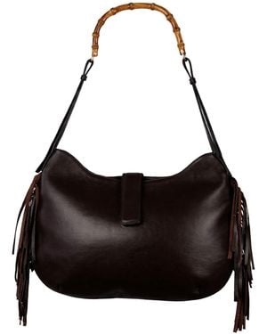 F3Rog by Rana Maxi Fringe Gordon Bag - Black