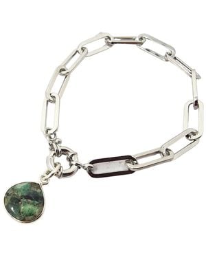 Harfi Emerald May Birthstone Crystal Bracelet - White