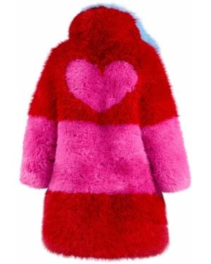 Harmonia Ny Heartbreaker Faux Fur Coat By Dani Watanabe - Red