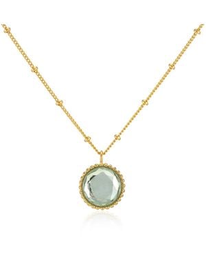 Auree Barcelona August Birthstone Necklace Green Amethyst - Multicolour
