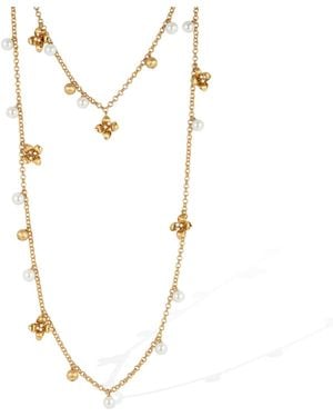 Retro Chic Blossom Necklace - Metallic