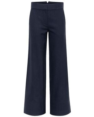 SÉLONE Maren Wide-Leg Trousers - Blue