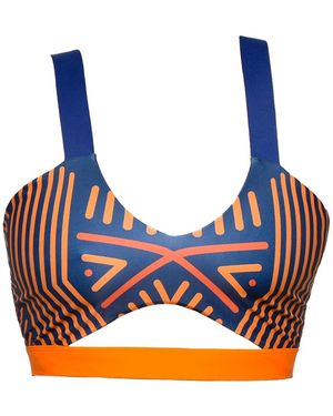 Akosha Swimwear Something Borrowed Something Bikini Top - Blue