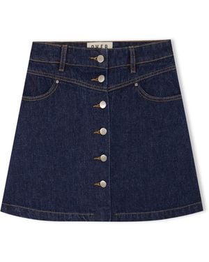 Over&All ' Tiny Mini Skirt - Blue