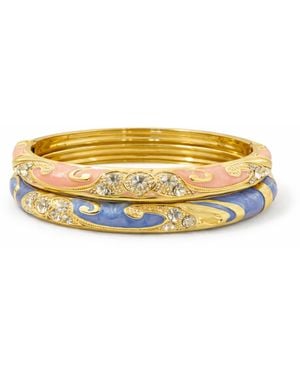 Nuvv Collection Elegant Enamel Bangles With Intricate Detail - Yellow