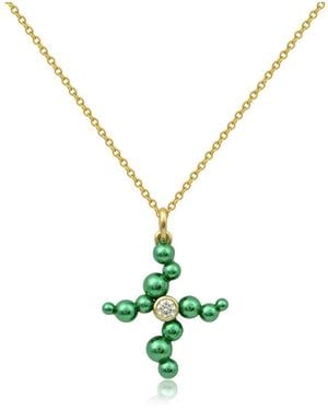 Alexia Gryllaki Diamond Cross - Metallic