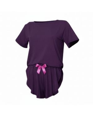 Loreen Label Bamboo Double-Sided T-Shirt & Butterfly Shorts - Purple