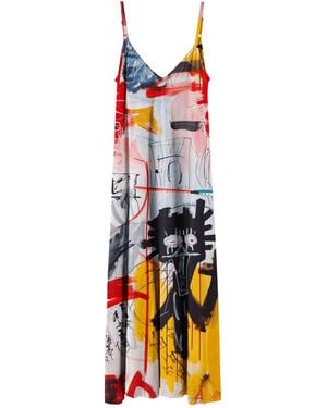 Aloha From Deer Japanese Basquiat Maxi Dress - Orange