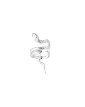 Jagged Halo Jewelry Serpent Ear Cuff - White